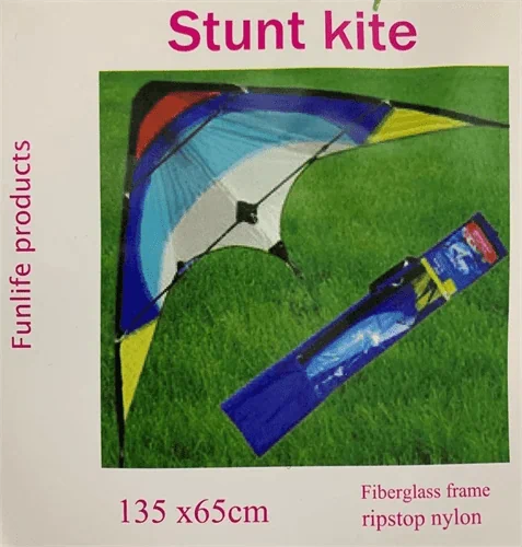 עפיפון אוירובטי 2 ידיות 135X65 - ארוז בתיק